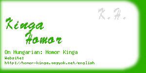 kinga homor business card